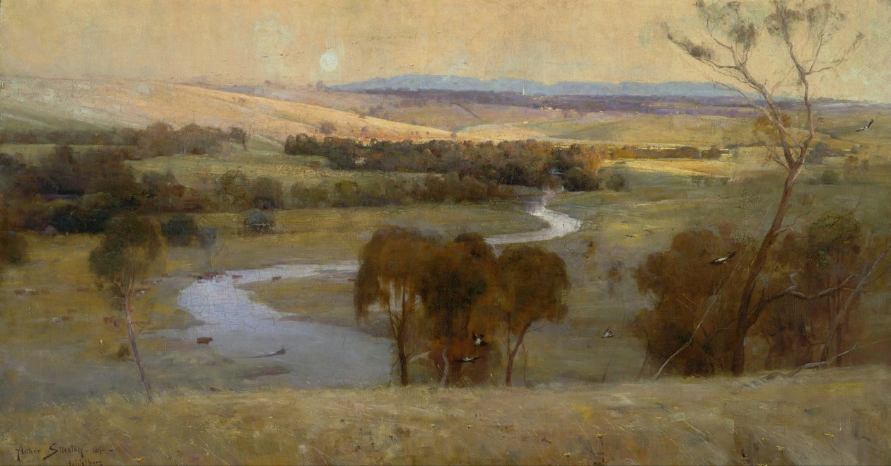 Glir fremdeles bekken, og skal for alltid gli av Arthur Streeton
