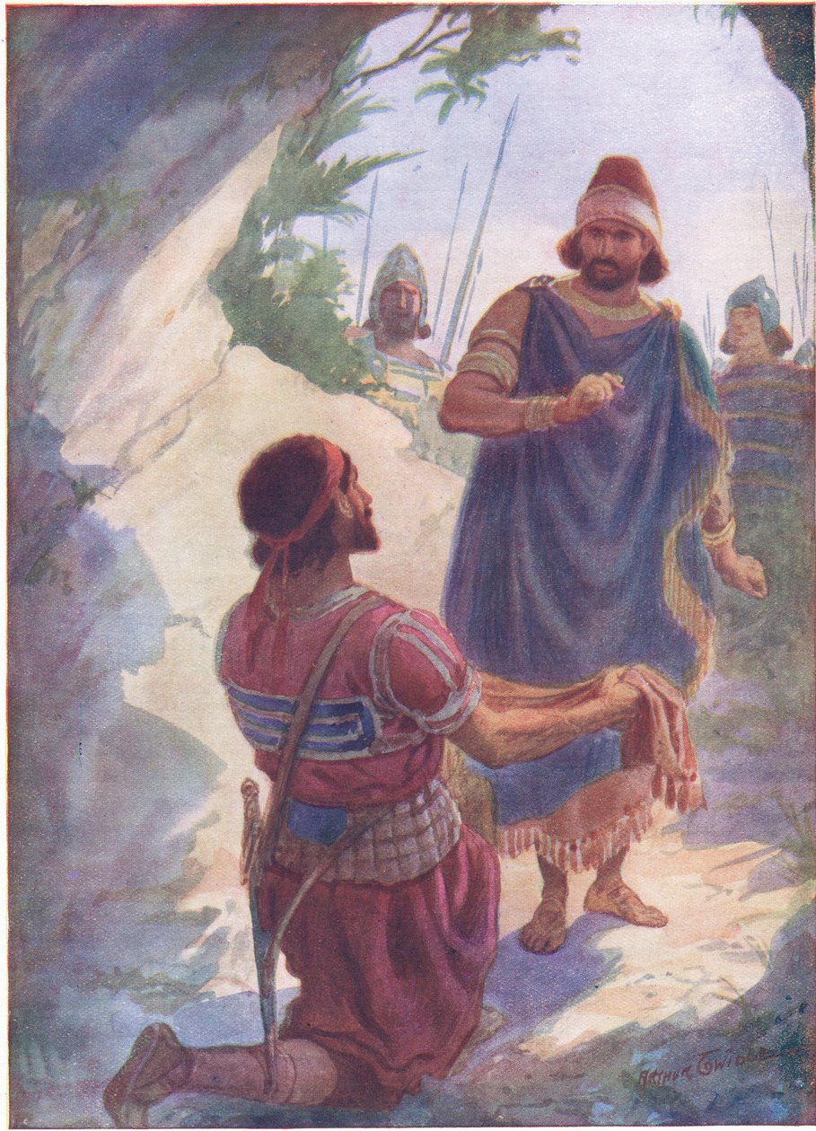 David og Saul i hulen av Arthur Twidle