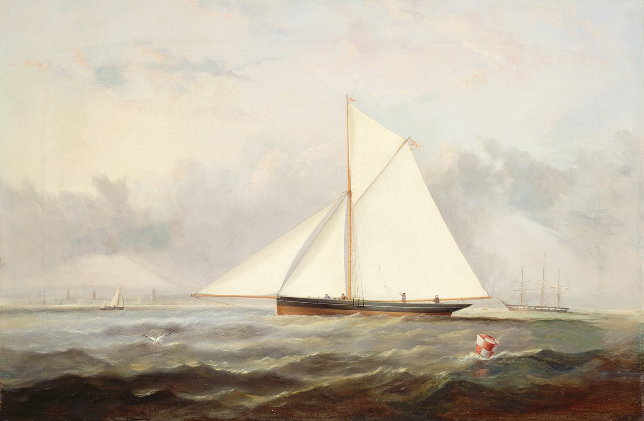 En Cutter Yacht utenfor Ryde av Arthur Wellington Fowles