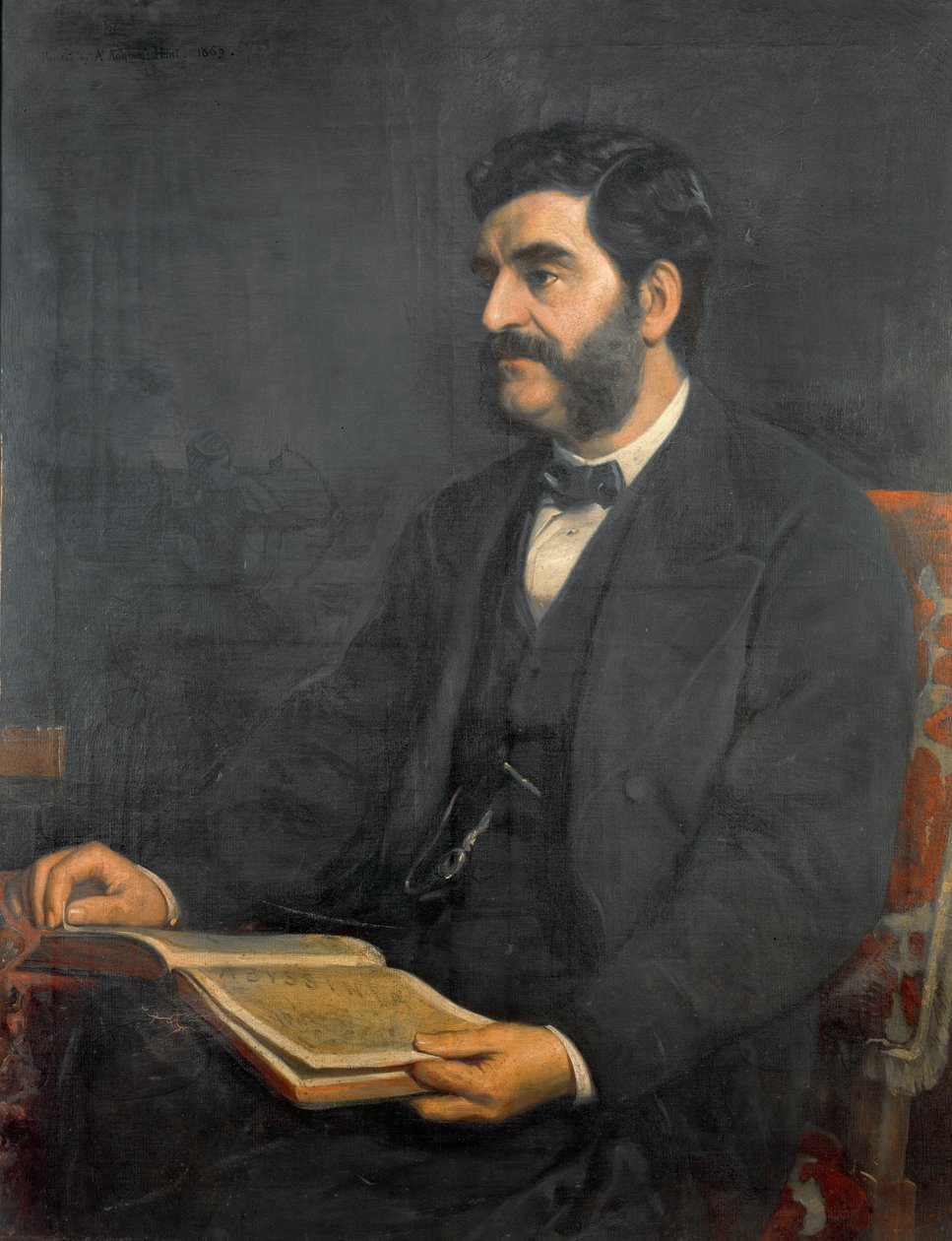 Portrett av Hormuzd Rassam, 1869 av Arthur Ackland Hunt