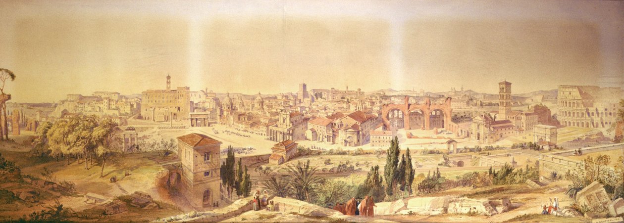 Roma som det er, fra Palatinerhøyden av Arthur Ashpitel