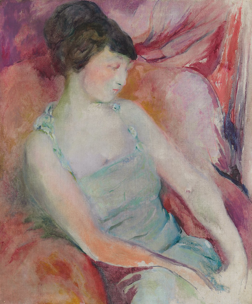 Portrett av Helen Fleck Seyffert, ca. 1921 (olje på lerret) av Arthur Beecher Carles