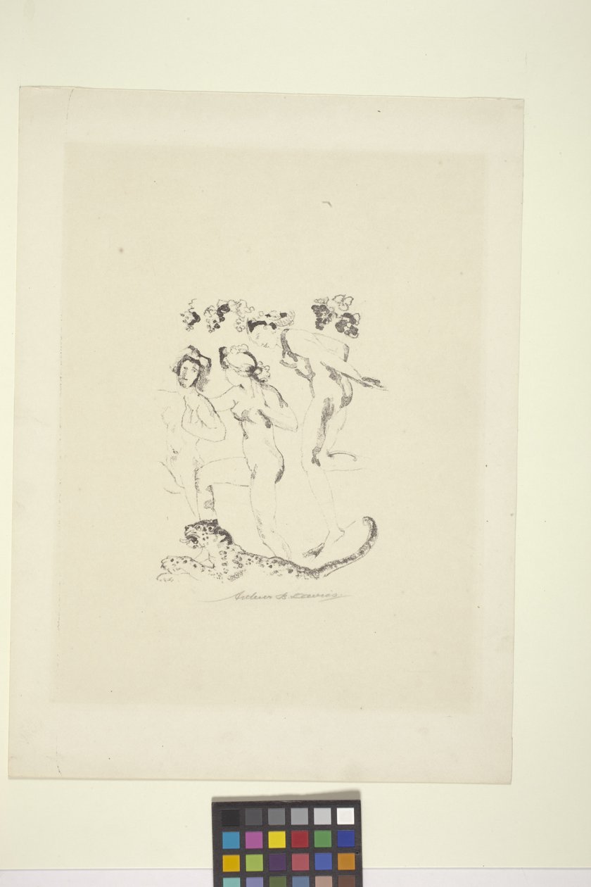 Bacchantes (litografi) av Arthur Bowen Davies