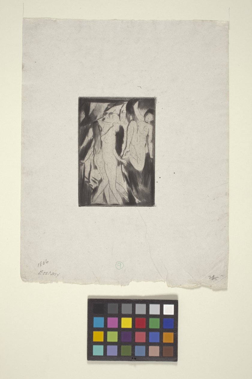 Ecstasy (tørrpunkt) av Arthur Bowen Davies