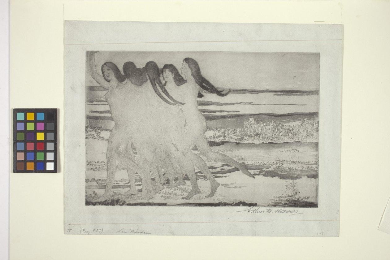 Sea Maidens (etsing og akvatint) av Arthur Bowen Davies