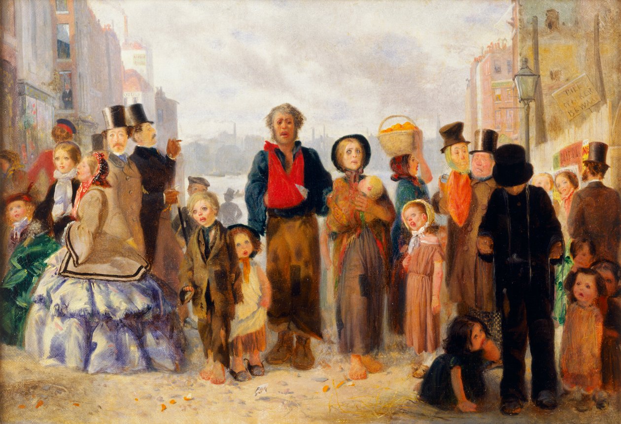 Omreisende sangere (olje på lerret) av Arthur Boyd Houghton