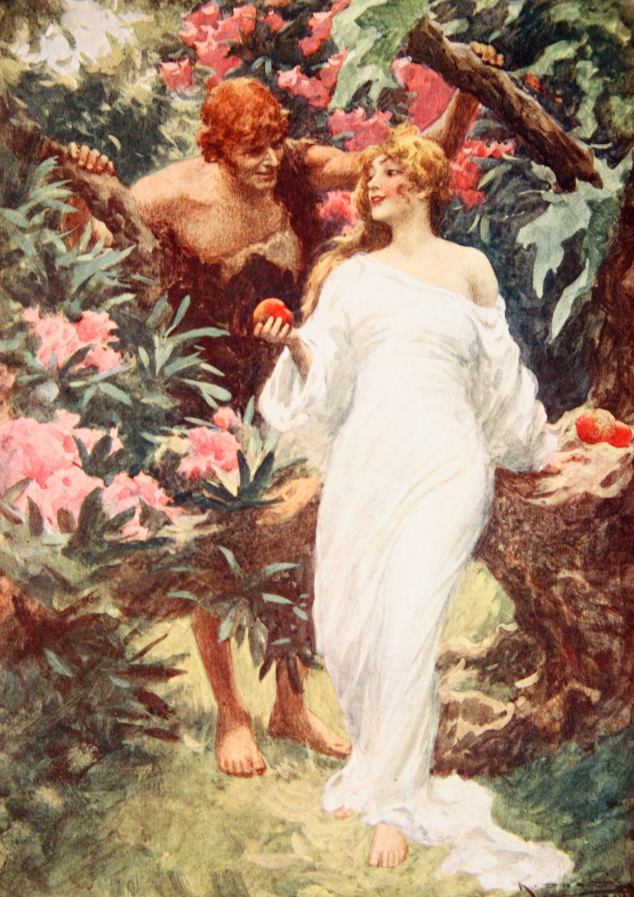 The Apples of Youth (farge litho) av Arthur C. (after) Michael