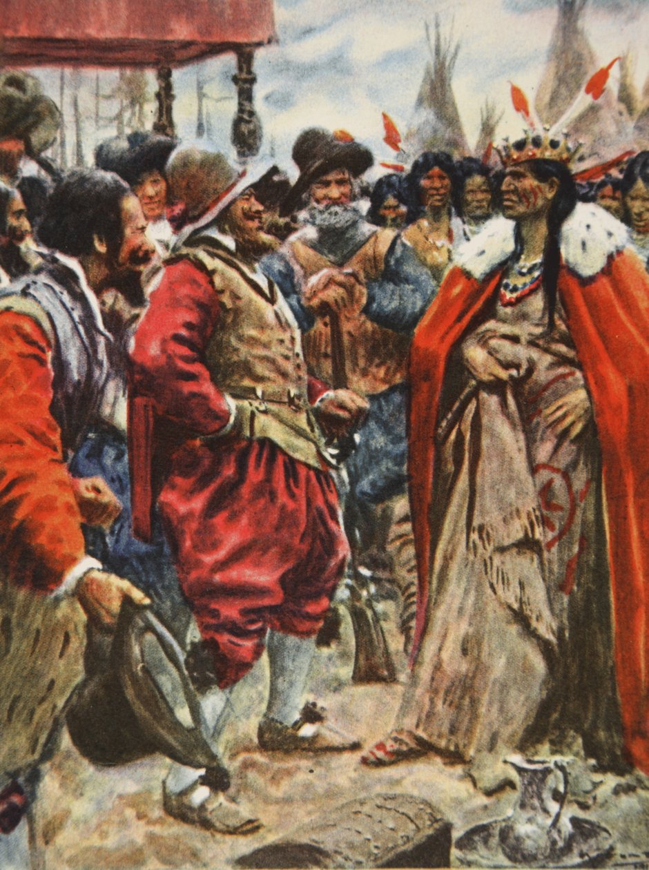 The Crowning of Powhatan, illustrasjon fra 