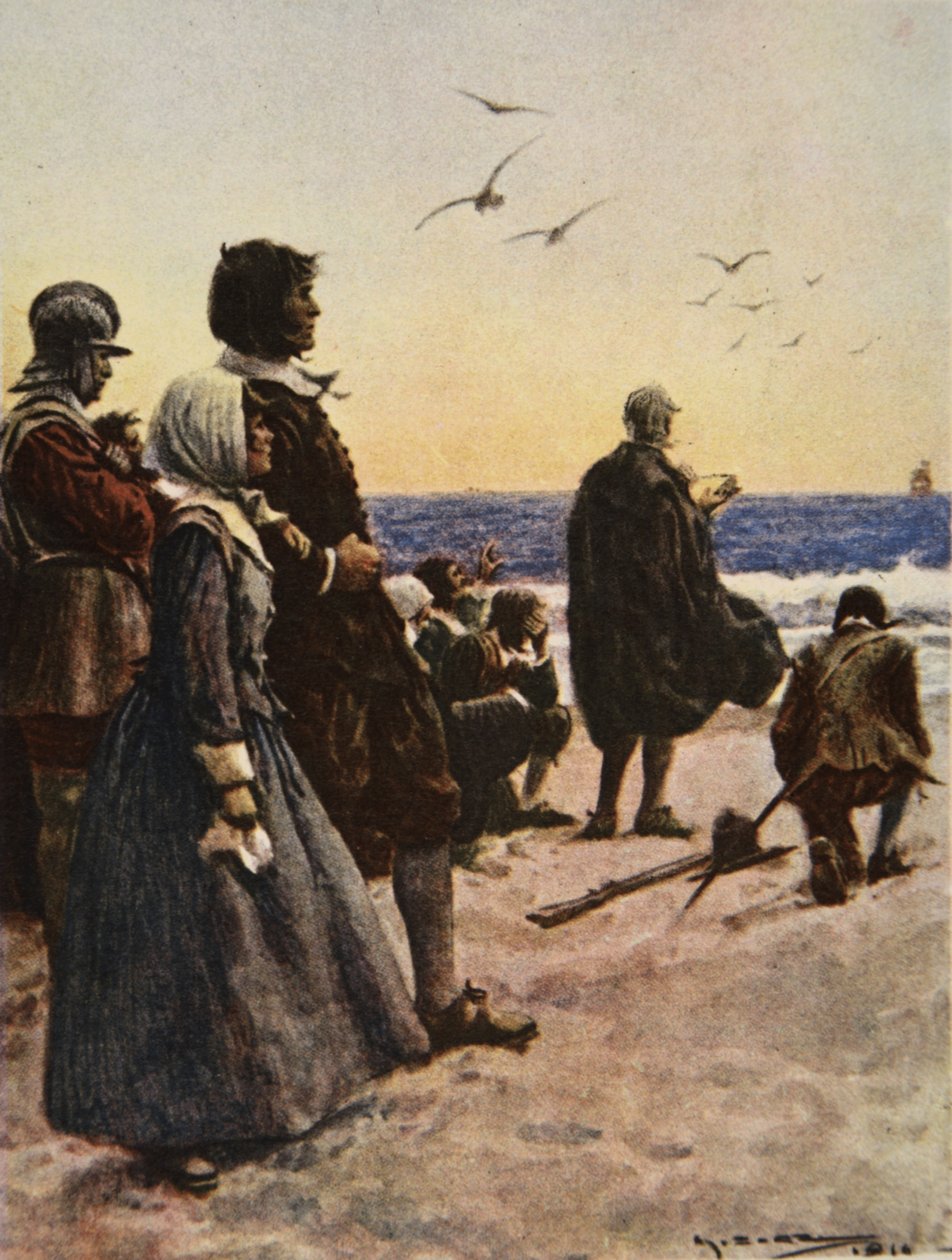 The Departure of the Mayflower, illustrasjon fra 