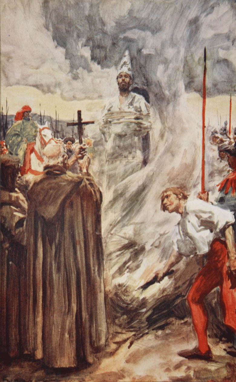 Brenningen av John Huss 6. juli 1415, illustrasjon fra 