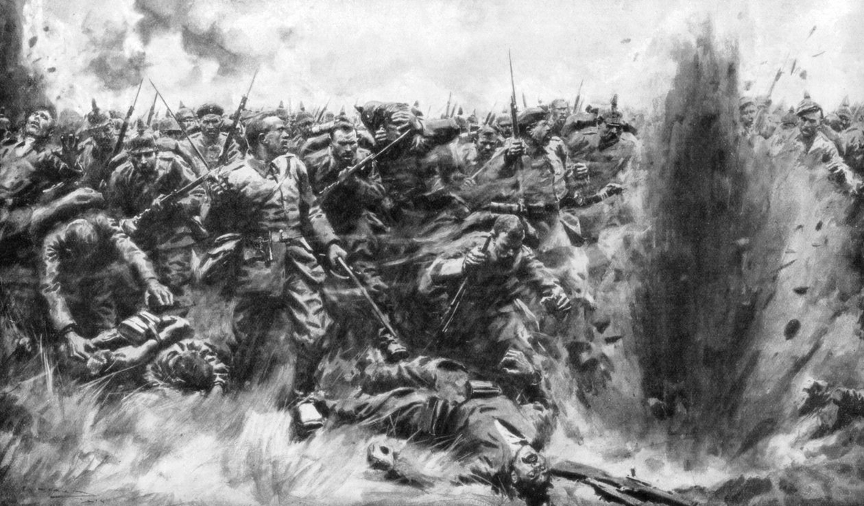 Et massivt tysk angrep på den britiske fronten, første verdenskrig, 1914 1926. av Arthur C. Michael