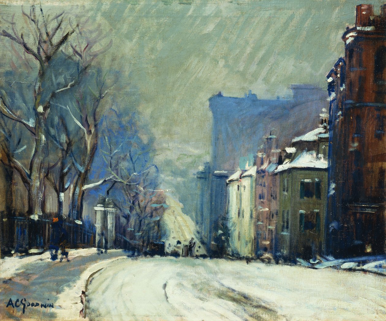 Beacon Street om vinteren av Arthur Clifton Goodwin