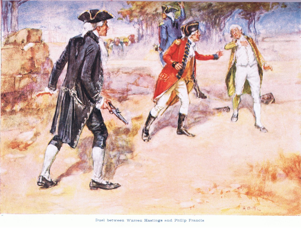 Duell mellom Warren Hastings og Philip Francis 1780AD av Arthur David McCormick