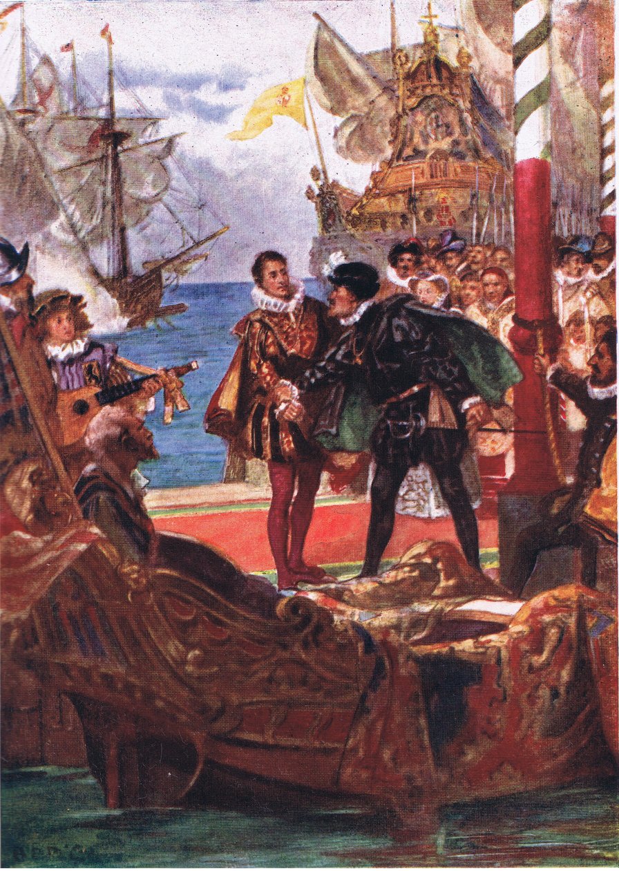 Nei, ikke eiendommene, kjøp deg, du, du, illustrasjon fra Romance of History: Nederland, 1920-tallet av Arthur David McCormick