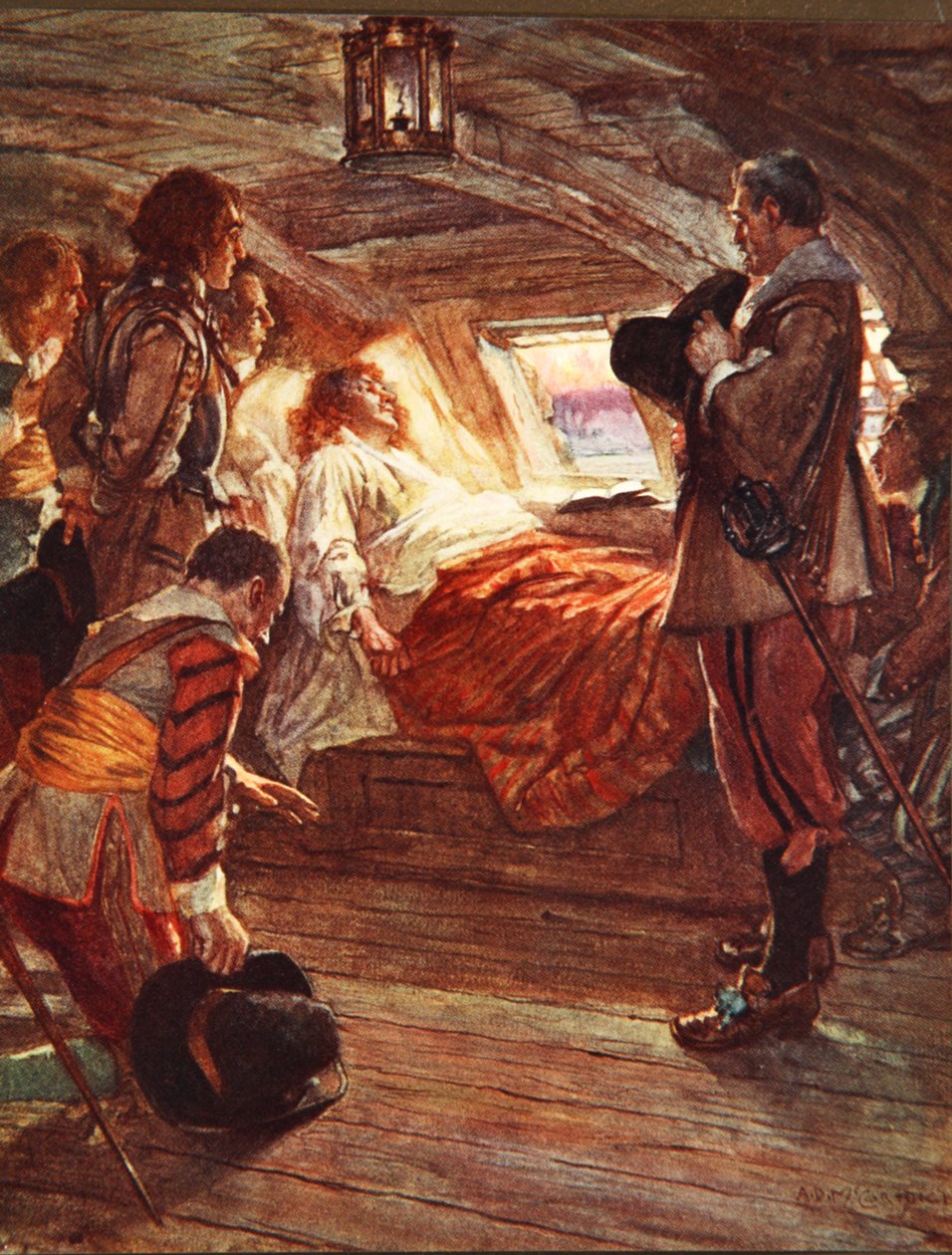 The Death of Admiral Blake (1599-1657) illustrasjon fra 