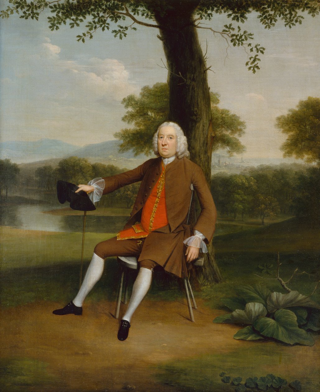 Portrett av en herre sittende (olje på lerret) av Arthur Devis