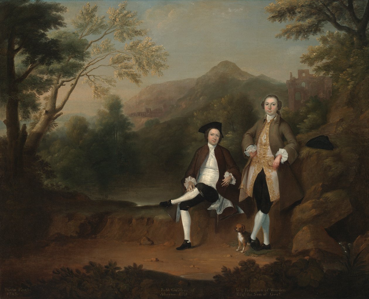 Robert Gwillym fra Atherton og William Farington fra Werden av Arthur Devis