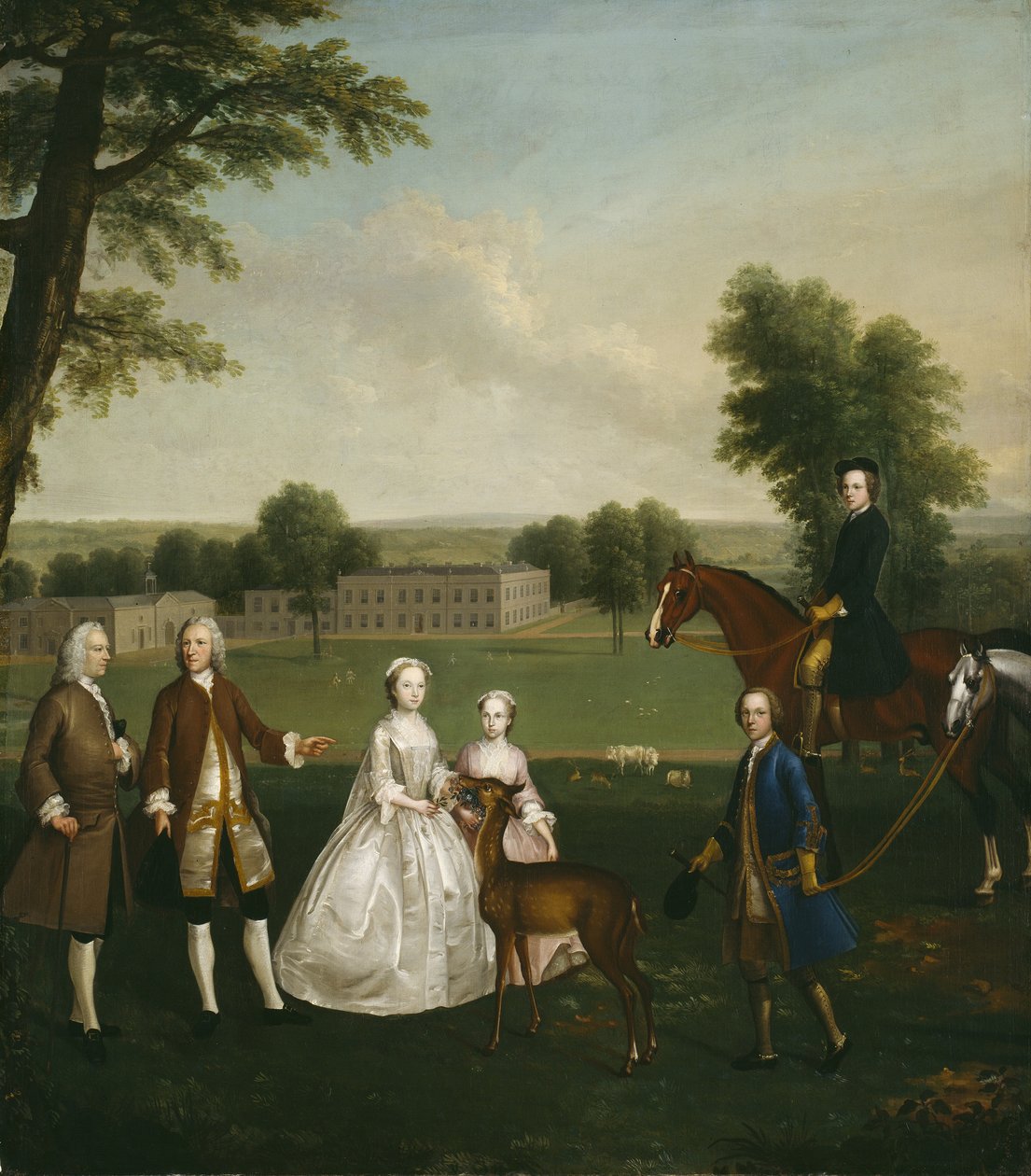 Thomas Lister og familie i Gisburne Park, 1740-41 av Arthur Devis