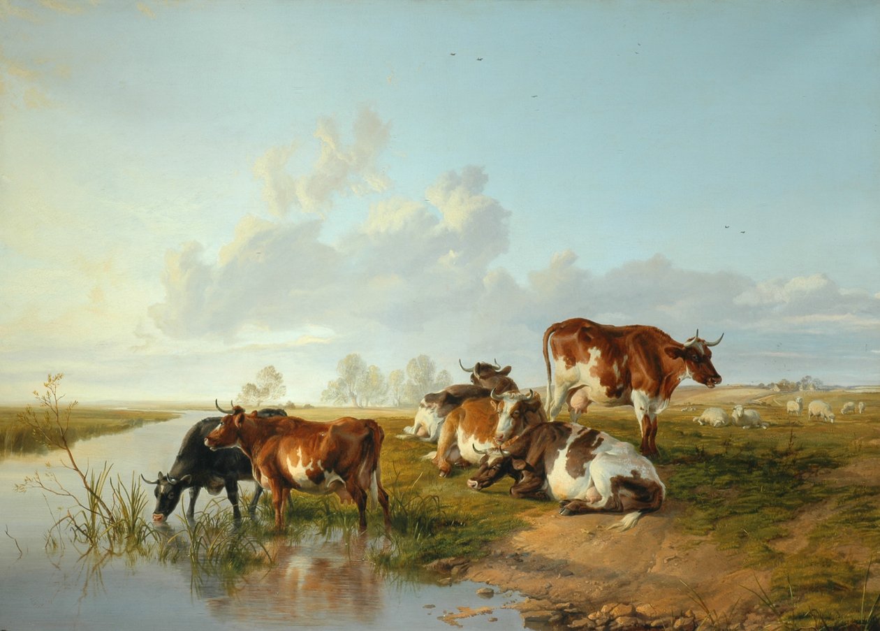Landskap med en storfe nær Wool, Dorset av Arthur Douglas Peppercorn