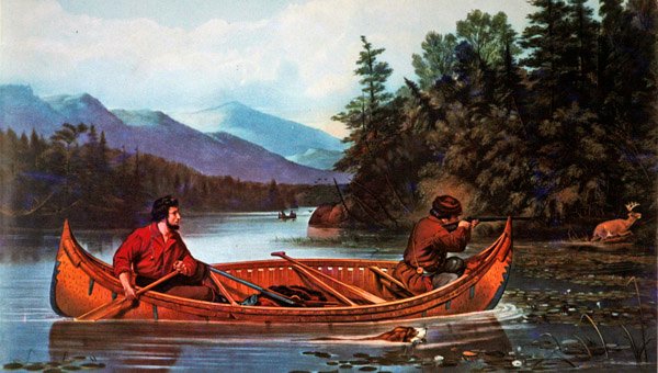 American Hunting Scenes: A Good Chance, utgitt av Currier & Ives av Arthur Fitzwilliam (after) Tait