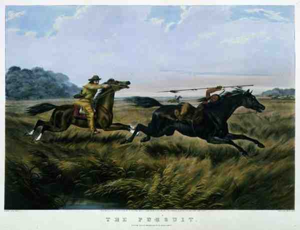 The Pursuit, pub. av Currier & Ives av Arthur Fitzwilliam (after) Tait