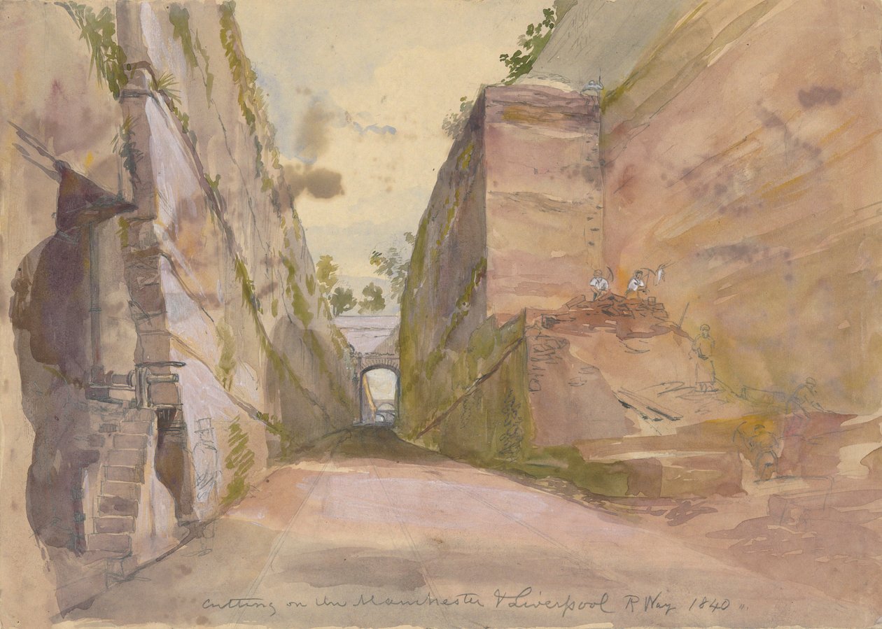 Kutting på Manchester og Liverpool Railway av Arthur Fitzwilliam Tait