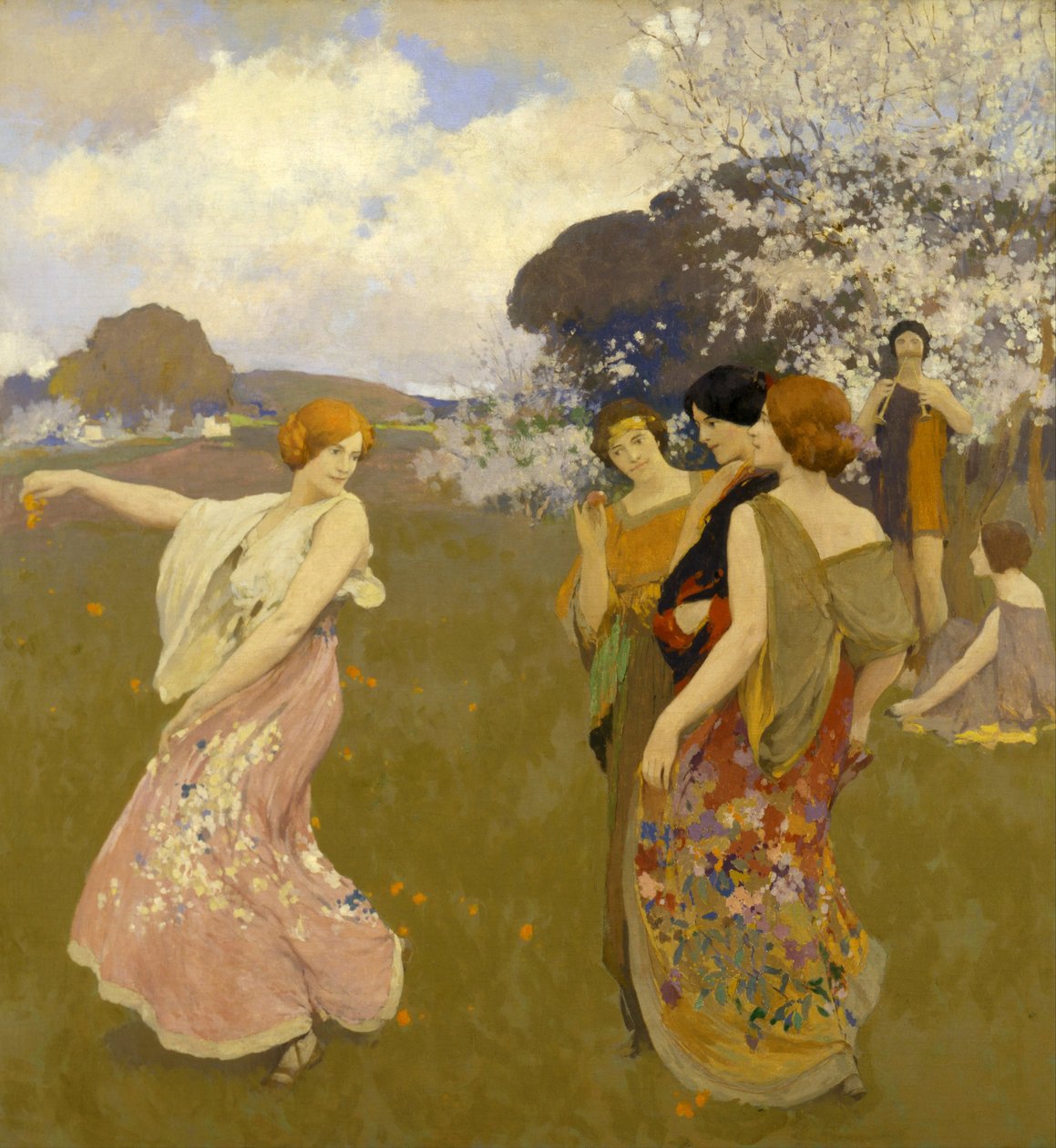 Vårdans, ca. 1917 av Arthur Frank Mathews