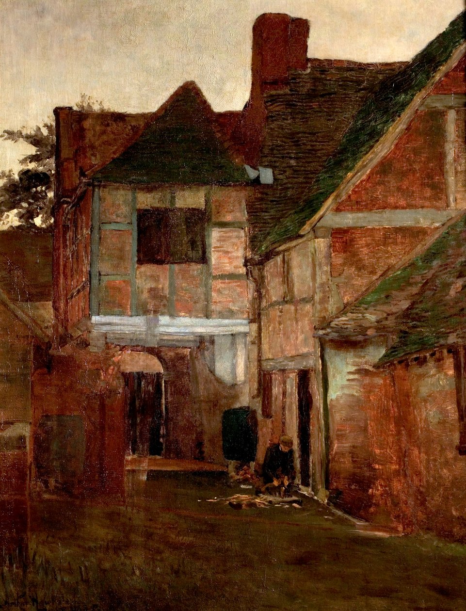 An Old Posting Yard, Surrey, 1885 av Arthur Hawksley