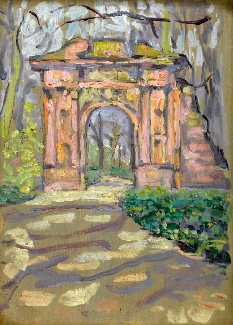 Ornamental bue i en park av Arthur Haythorne Studd
