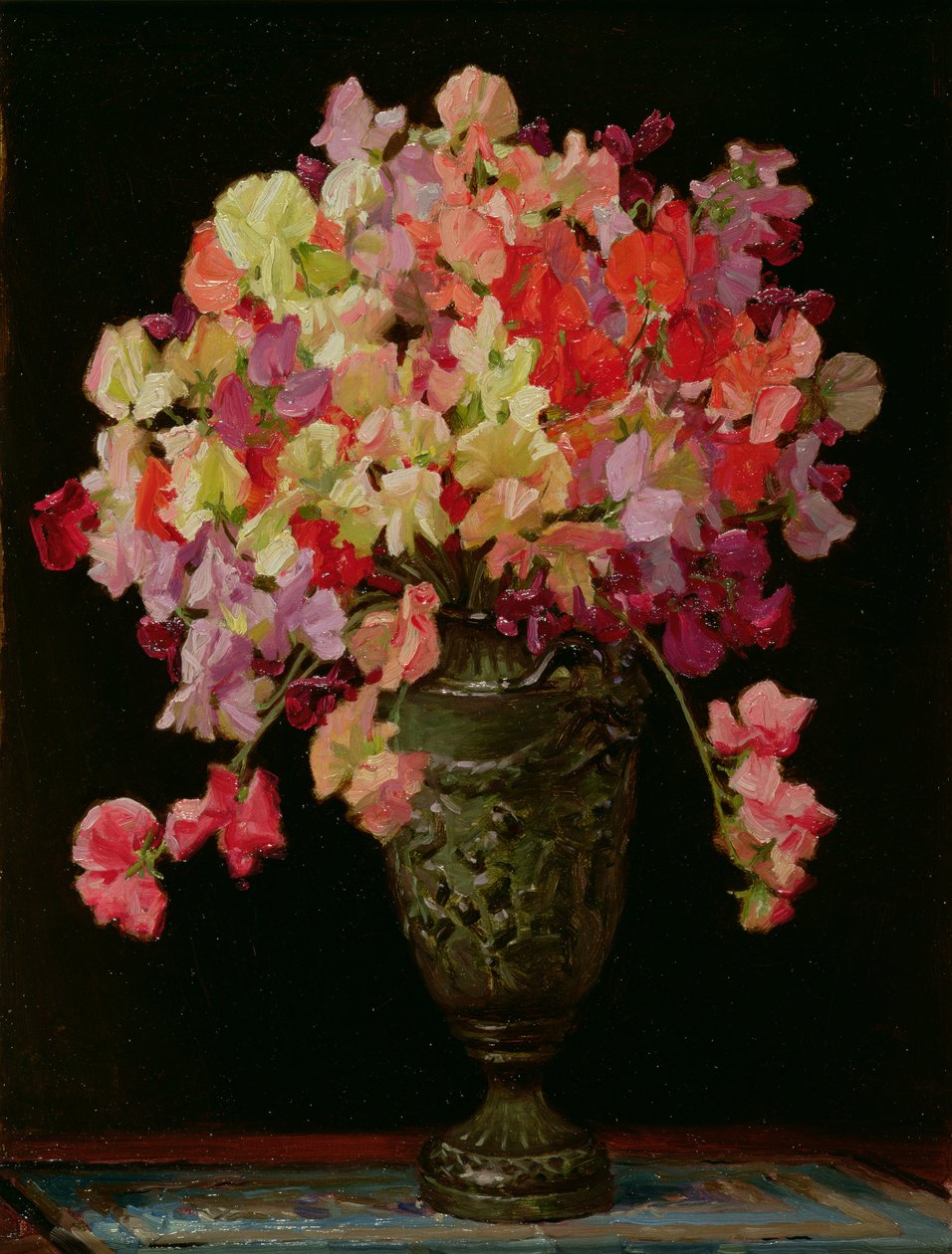 Sweetpeas, Summer Revelry, 1930 (bord) av Arthur Herbert Buckland