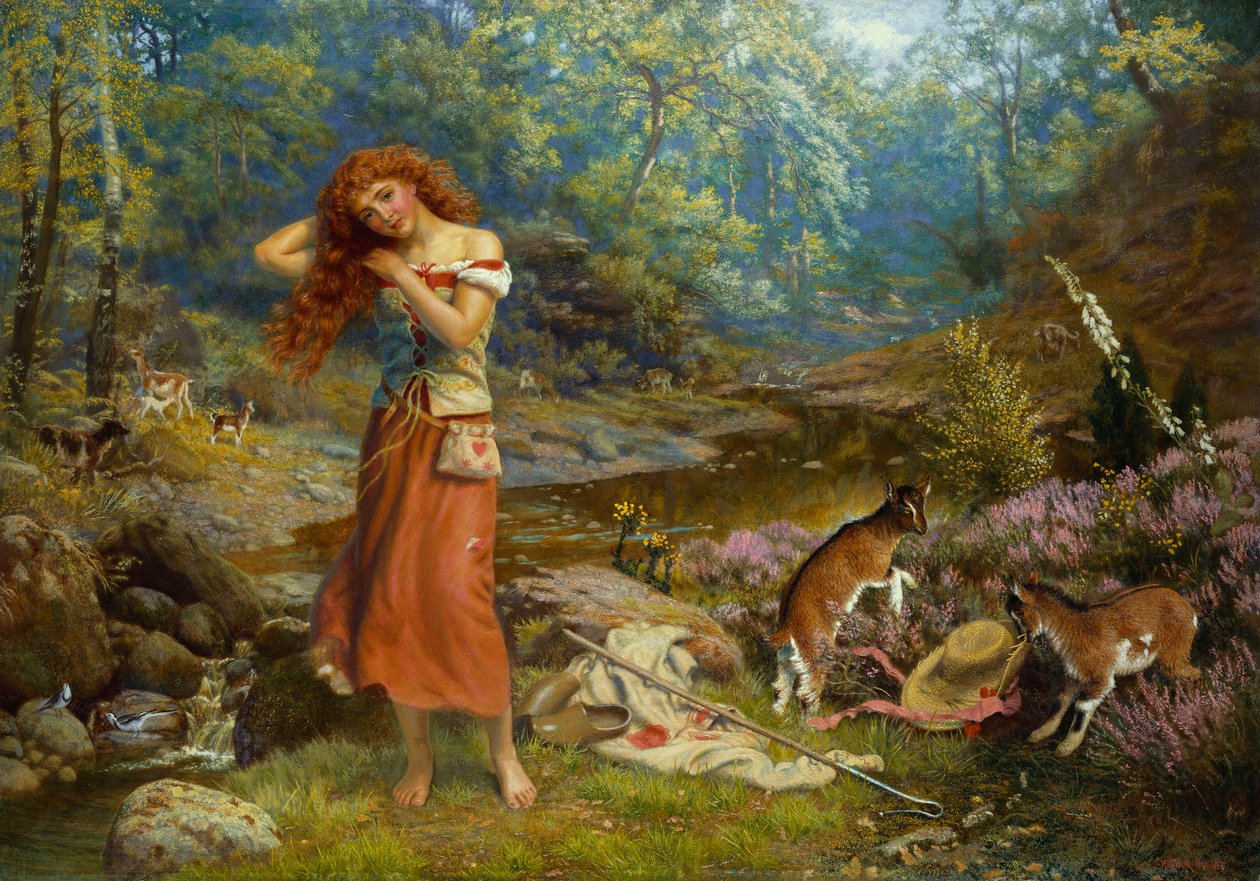 Audreys toalett, 1897 av Arthur Hughes