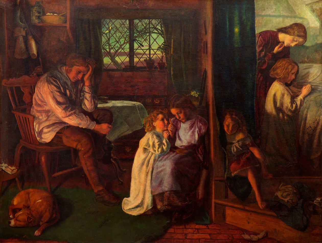 Sengetid, 1862 av Arthur Hughes