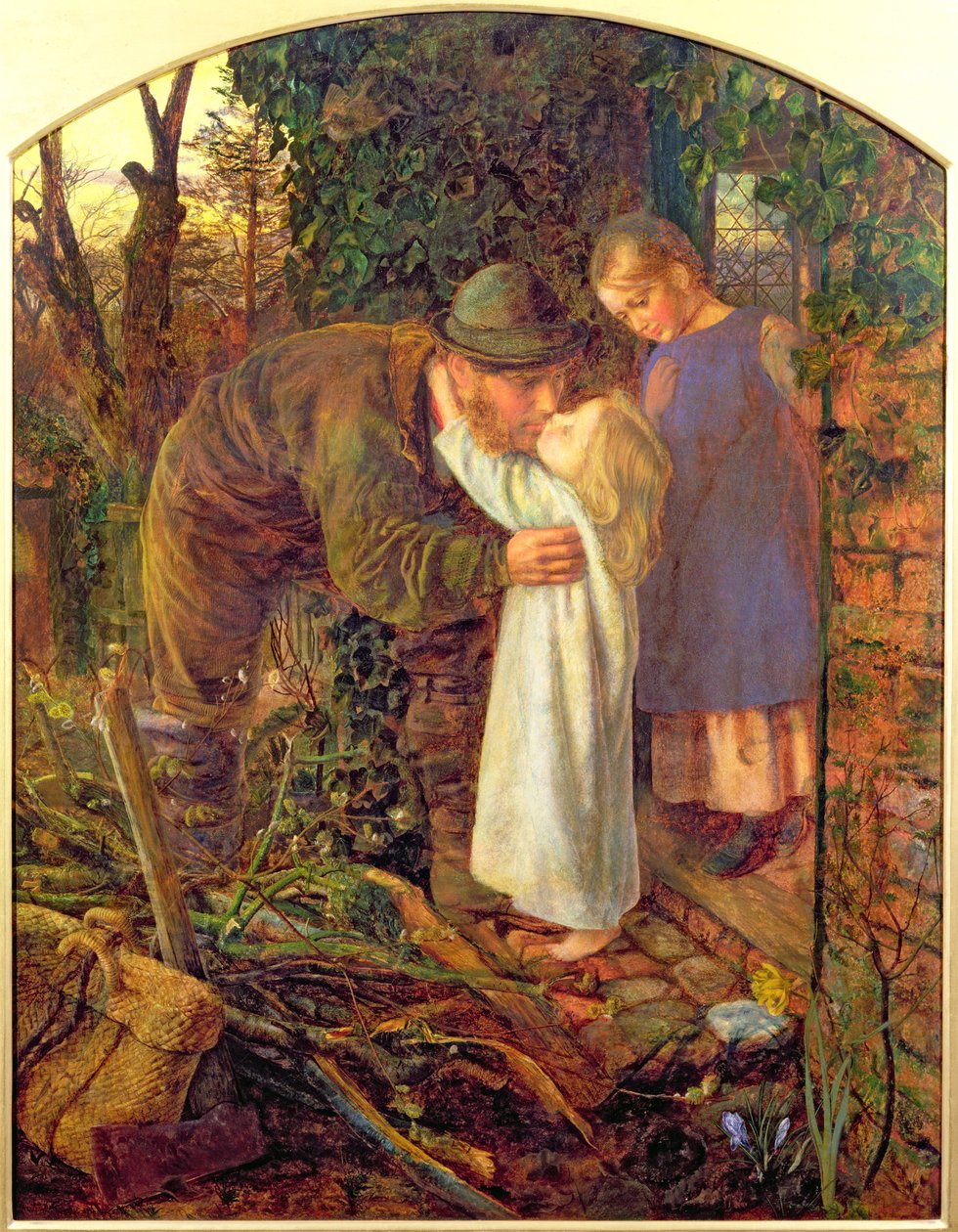 Hjem fra jobb, 1861 av Arthur Hughes