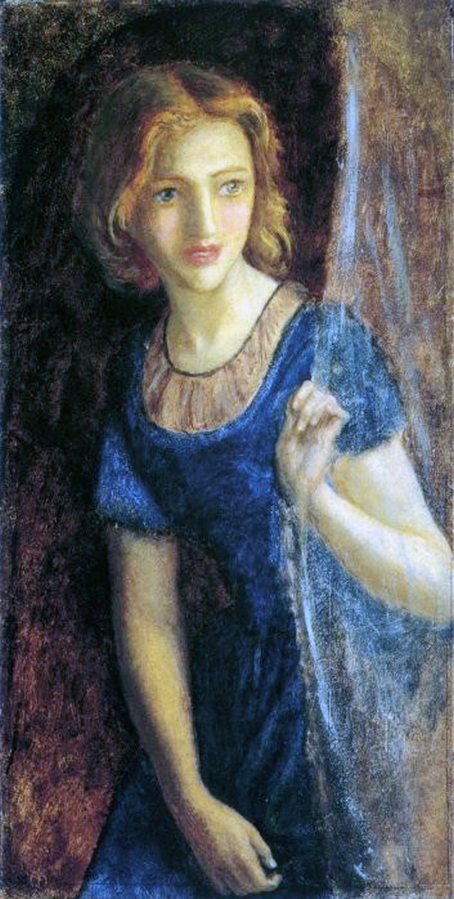 Mariana ved vinduet, 1865-67 av Arthur Hughes