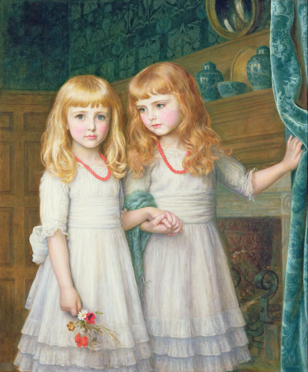 Marjorie og Lettice Wormald av Arthur Hughes