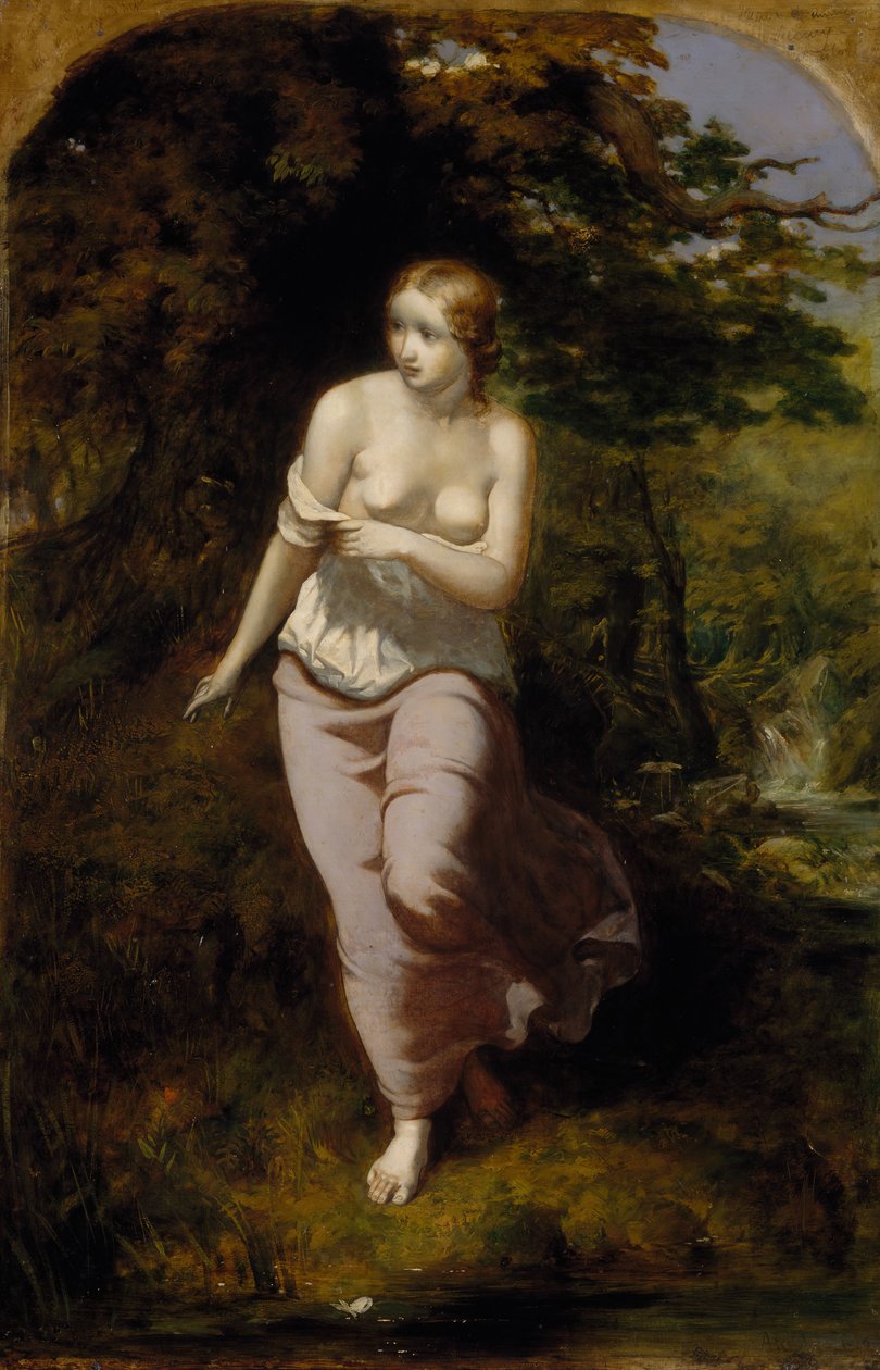Musidora bading, 1849. av Arthur Hughes