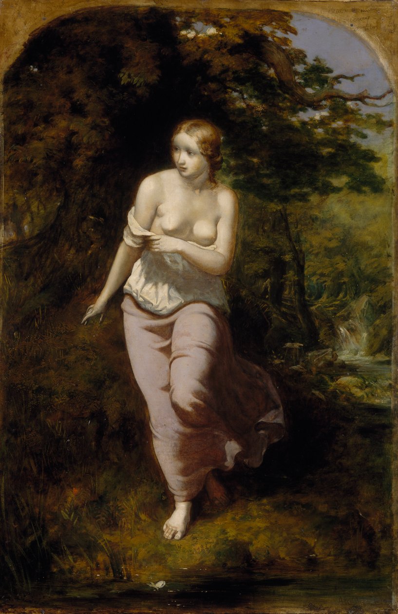 Musidora bading, 1849 av Arthur Hughes