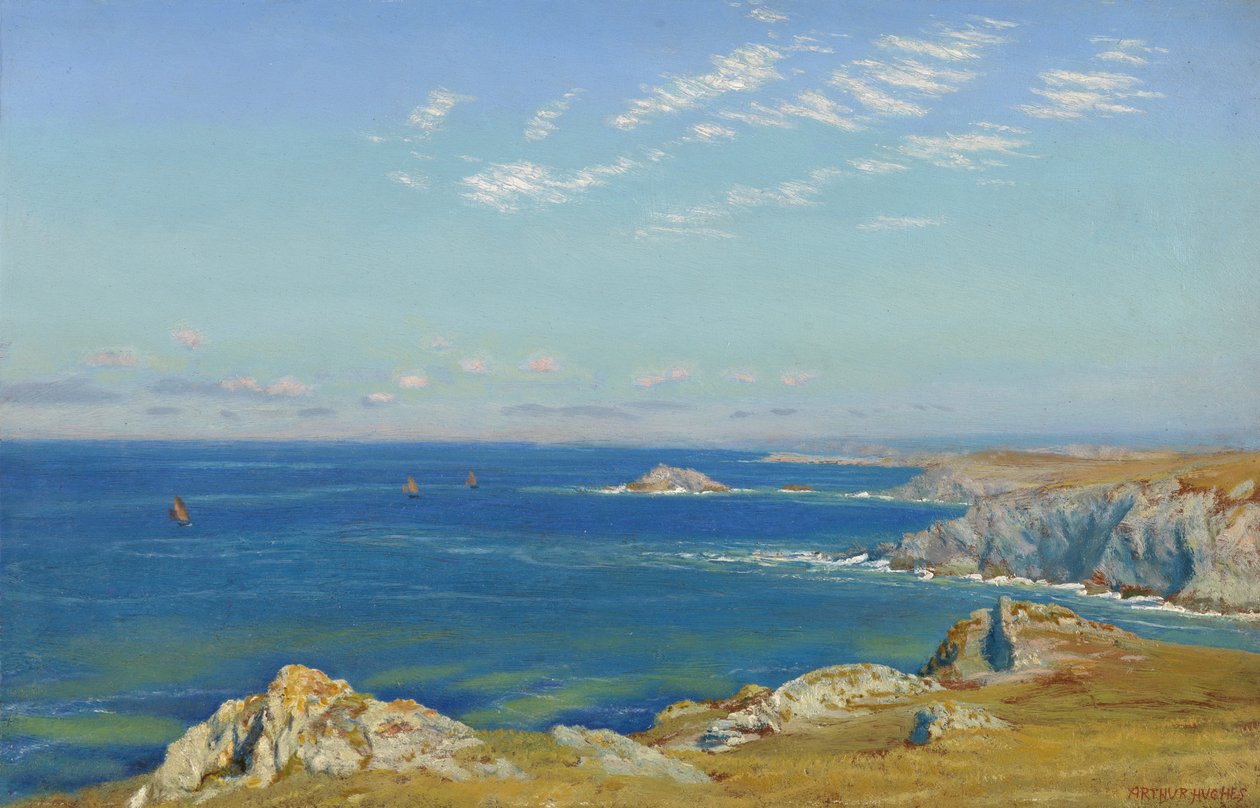 Newquay Headland, Cornwall av Arthur Hughes