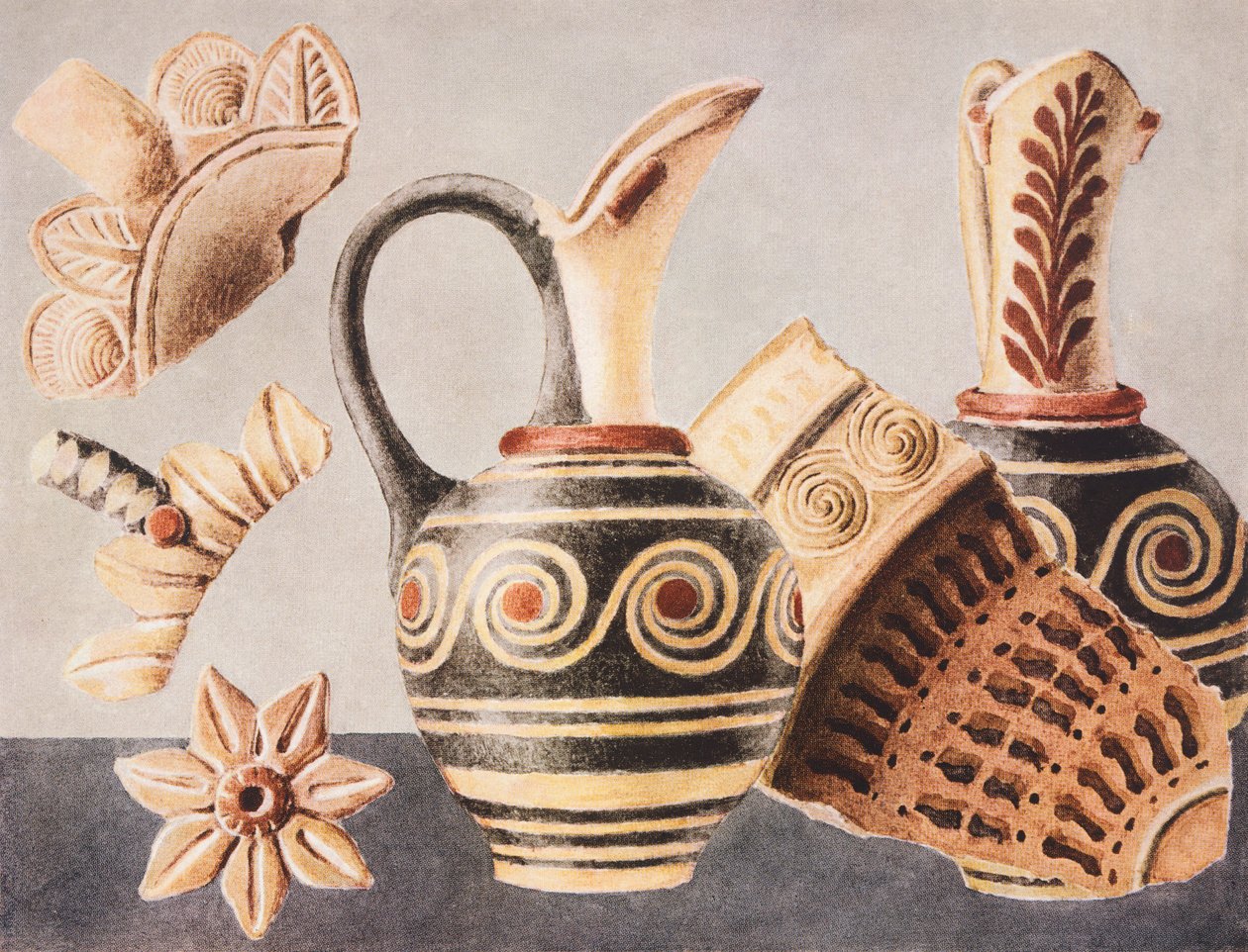 Dekorerte vaser fra Knossos av Arthur John Evans