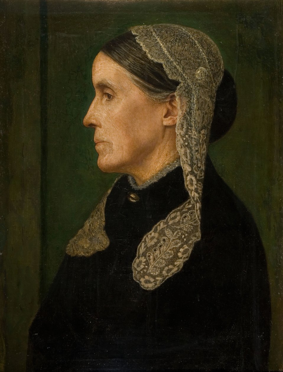 Portrett av fru Henry Gaskin kunstnerens mor, 1888. av Arthur Joseph Gaskin