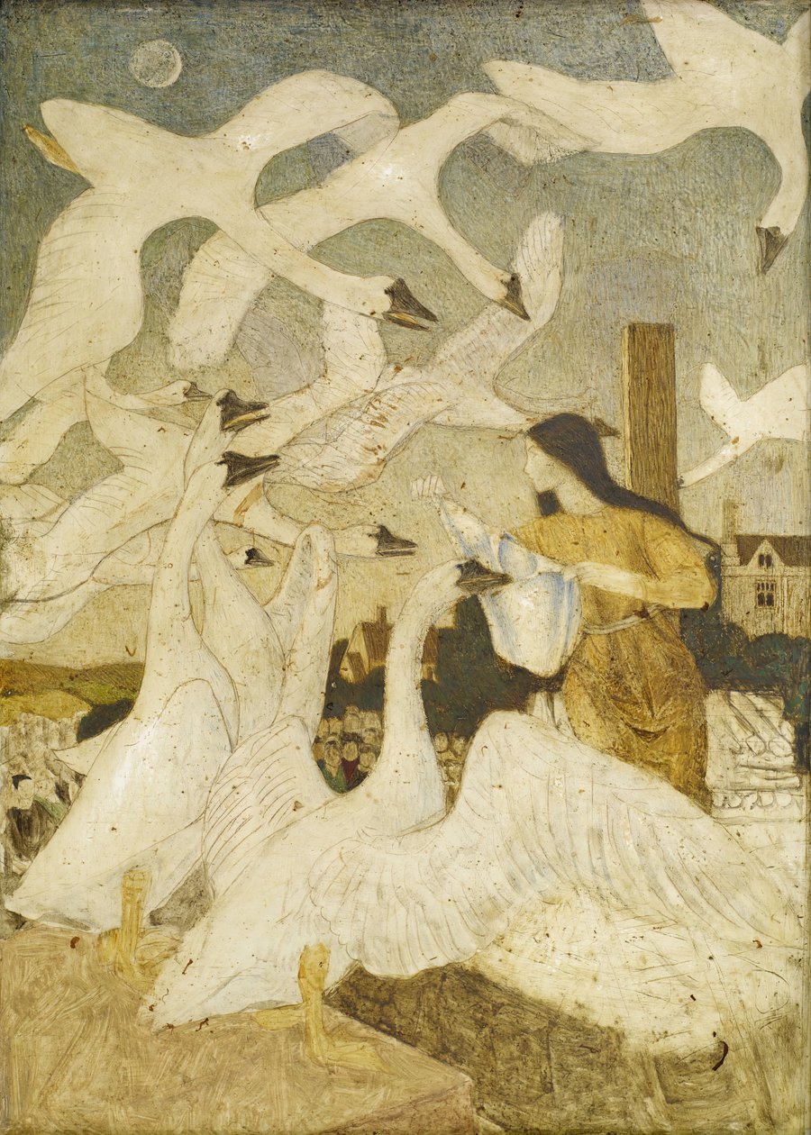 De ville svanene De tolv brødrene ble til svaner, 1928. av Arthur Joseph Gaskin
