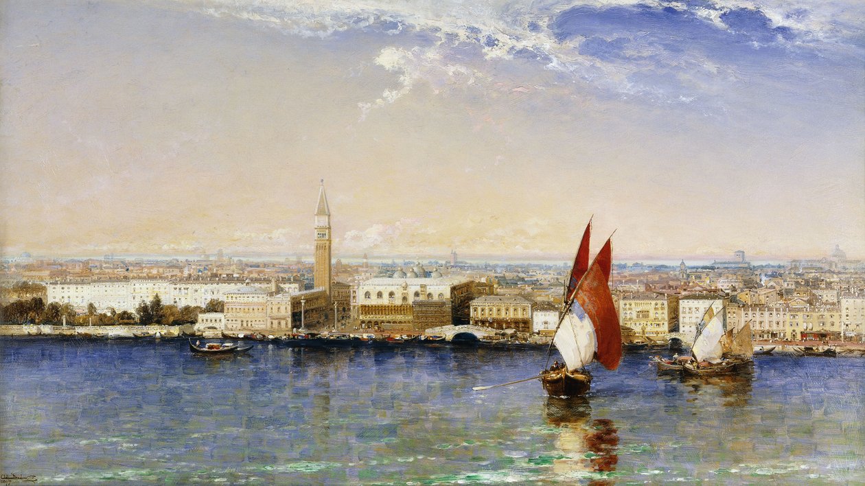The Bacino, Venezia, 1897 av Arthur Joseph Meadows