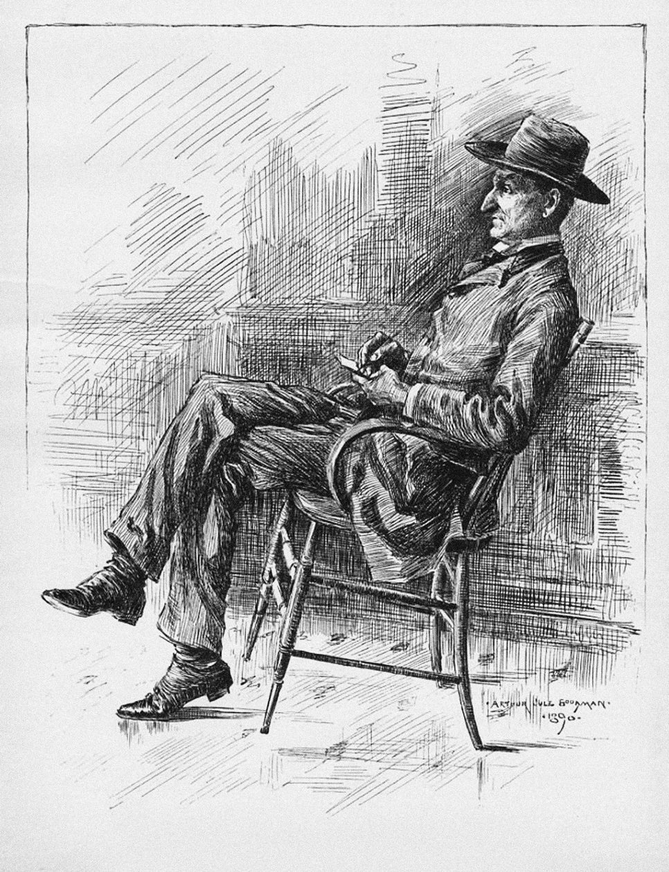 Portrett av Benjamin Peter Old Hutch Hutchinson, 1890 av Arthur Jule Goodman