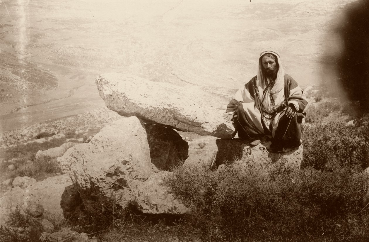 Dyssen og mannen, vest for Hesban (Heshban), 1881 av Arthur M. Mantell