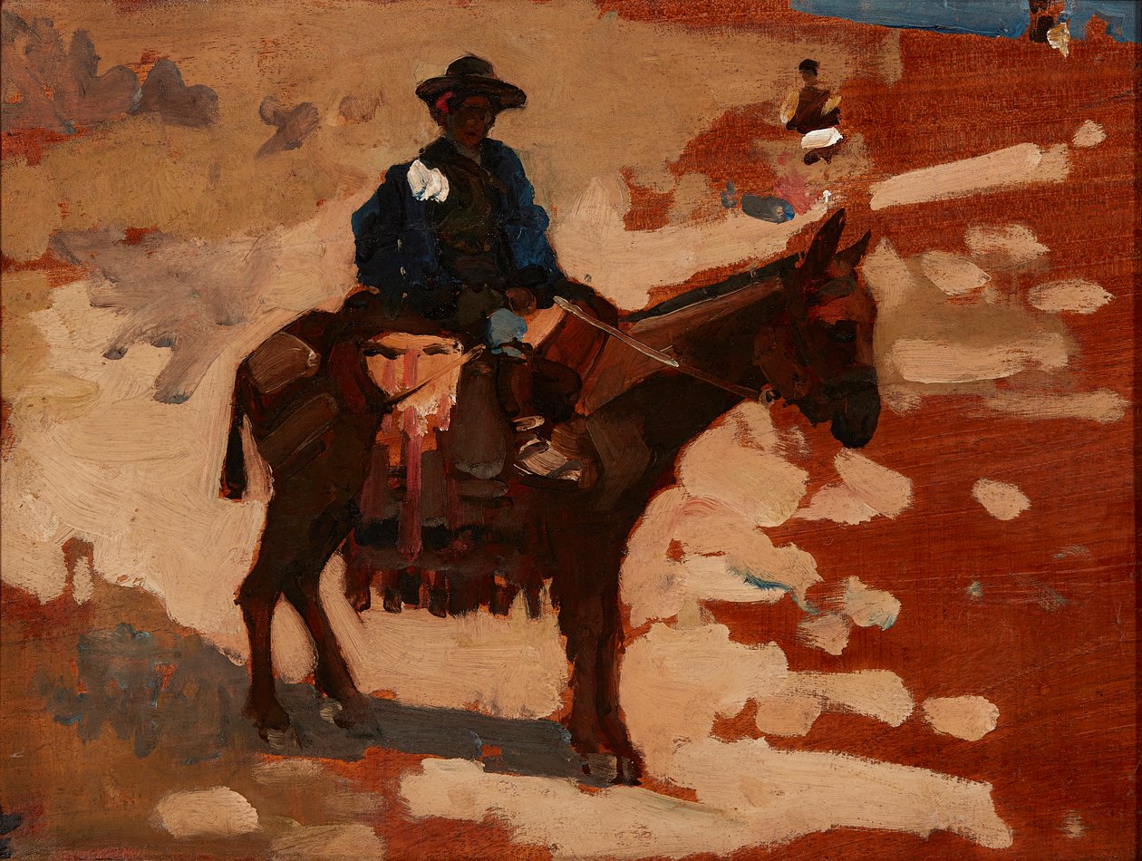 En gutt i Spania (olje på panel) av Arthur Melville