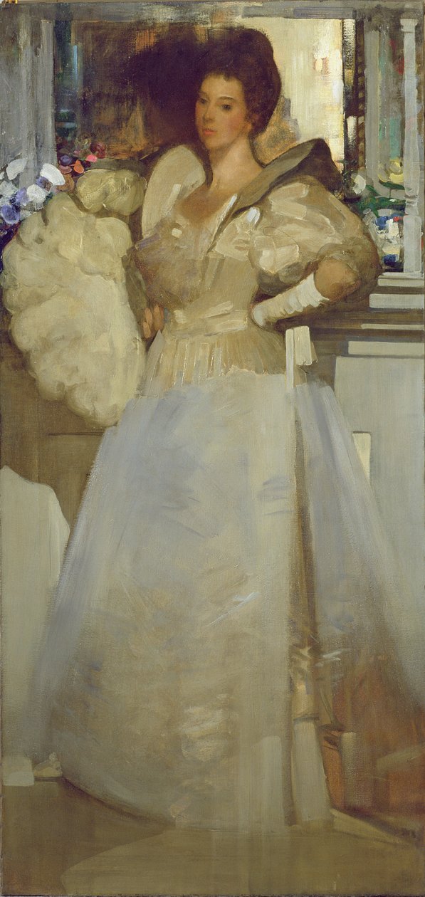 Opal and Grey, Portrait of Miss Rachel White, 1897 av Arthur Melville