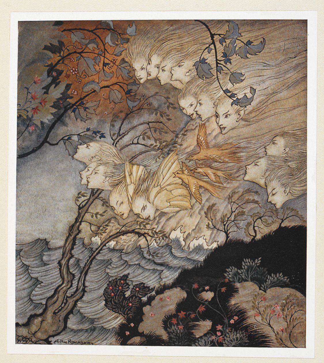 ACT III: Scene II, linje 147 ... og noen ganger en stemme av Arthur Rackham