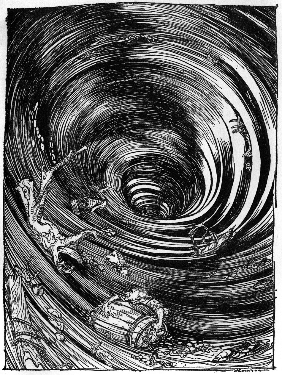 "A Descent into the Maelstrom" av Edgar Allan Poe av Arthur Rackham