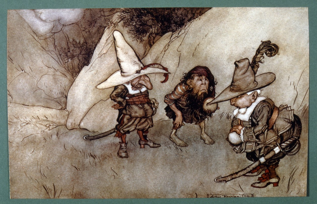 En novelle av den amerikanske forfatteren Washington (illustrasjon) av Arthur Rackham
