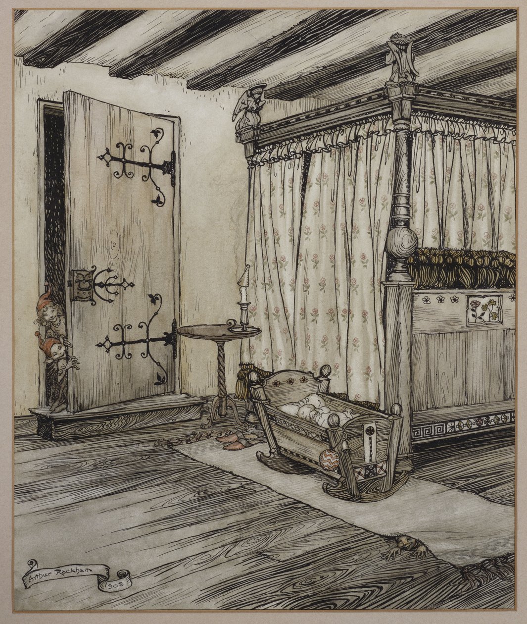 "....Nesten Fairy Time", 1908 av Arthur Rackham